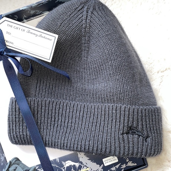 Tommy Bahama Leather Gloves & Hat Set Men’s S/M - Picture 3 of 7